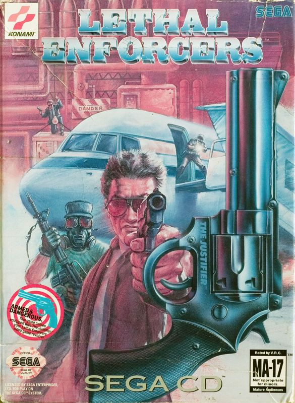 Lethal Enforcers Gun box art for Super Nintendo